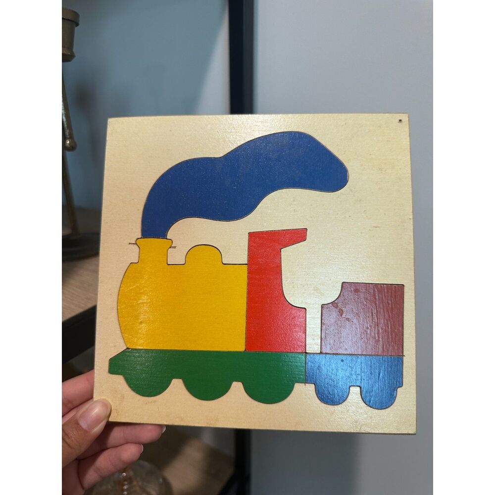 Vintage Willis Toys Wooden Train Puzzle